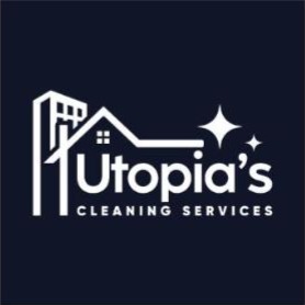 Logotipo de Utopia's Cleaning Services en versión para fondo oscuro
